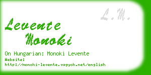 levente monoki business card